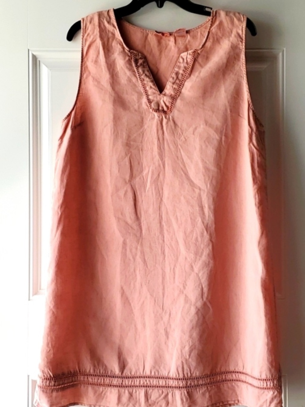 Sigrid Olsen Salmon Linen Sleeveless Dress - Picture 10 of 10